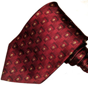 Arrow red silk tie